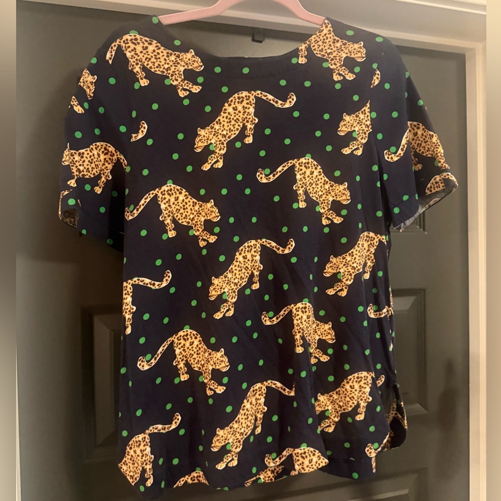 Maeve Leopard T-Shirt Size Large